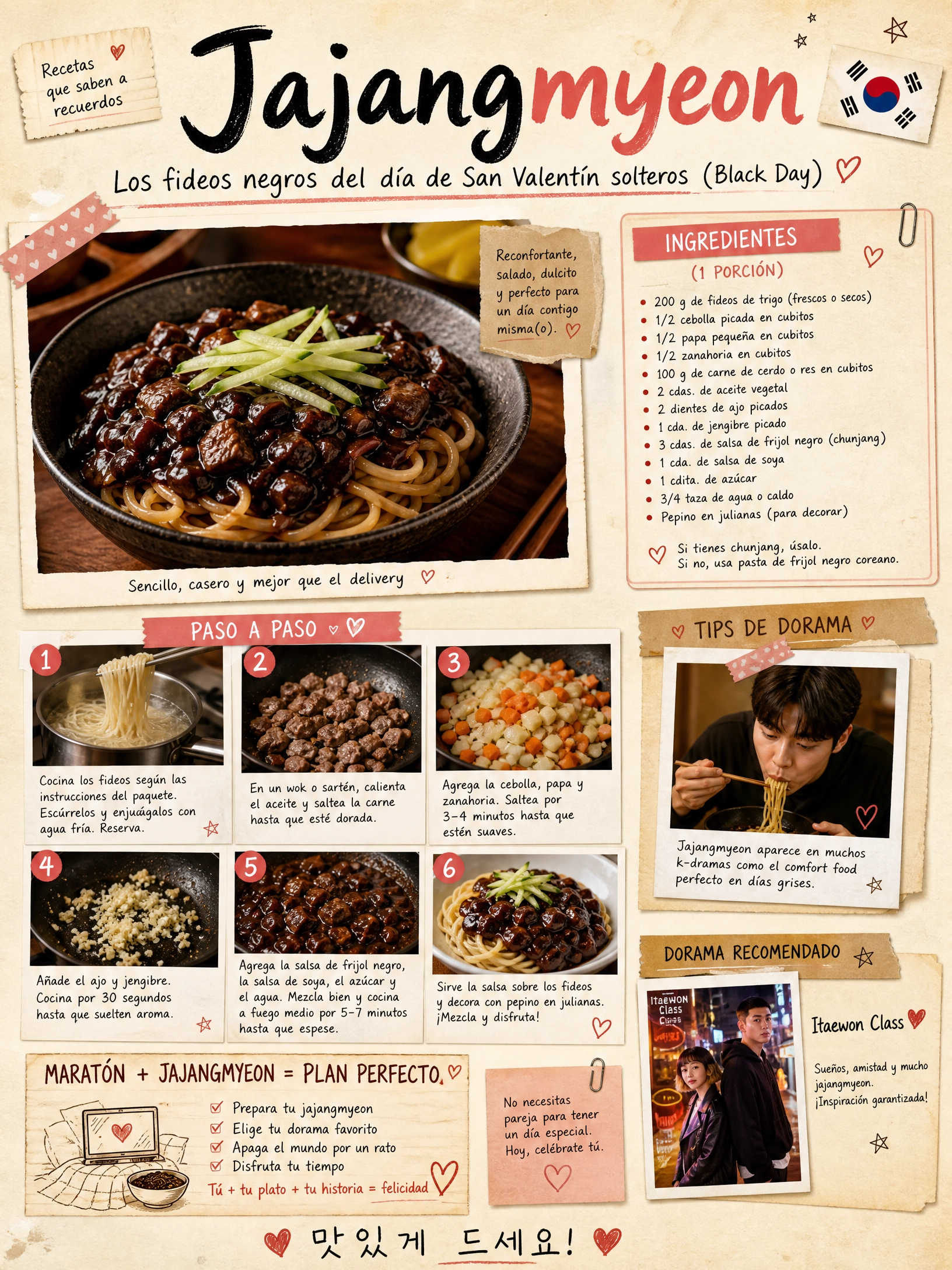 Jajangmyeon - fideos negros coreanos